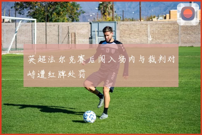 英超法尔克赛后闯入场内与裁判对峙遭红牌处罚